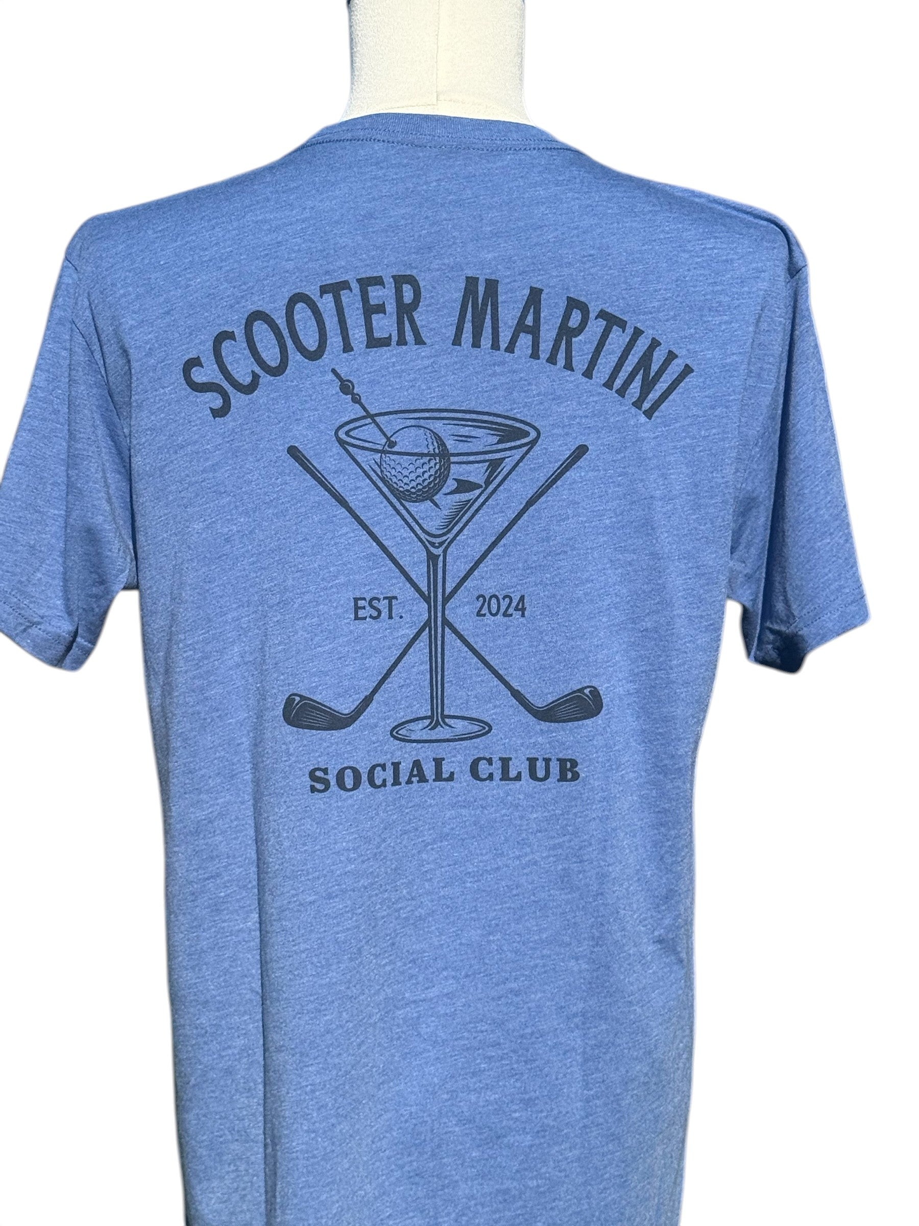 Scooter Martini Social Club T-Shirt - Royal Blue