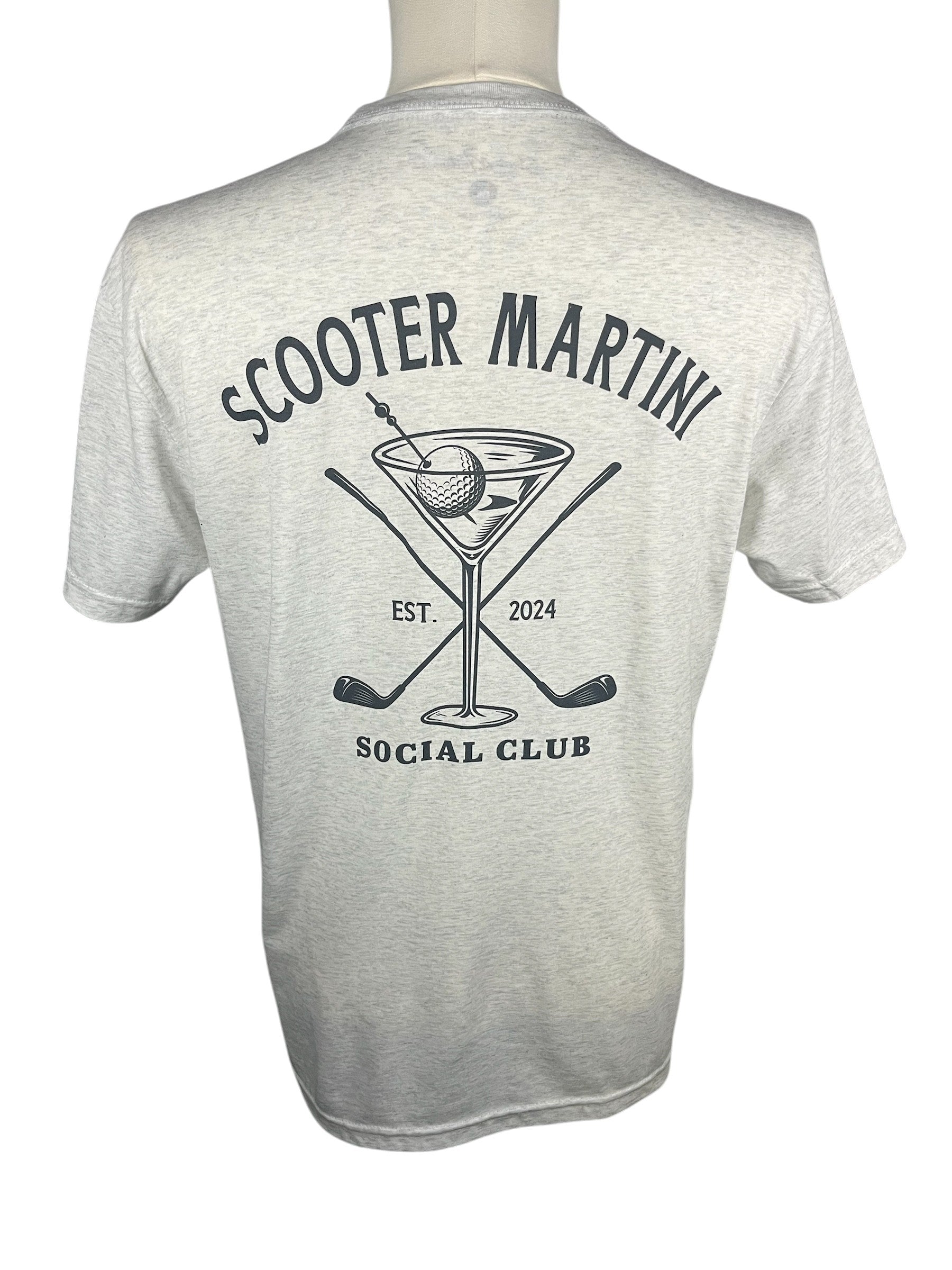 Scooter Martini Social Club T-Shirt - Heather White