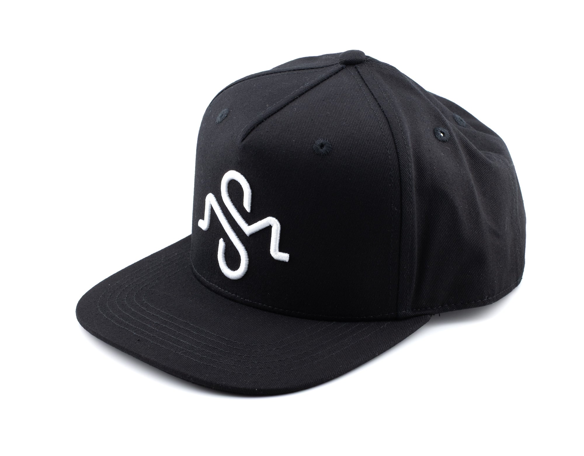 Black Flat Bill Baseball Hat