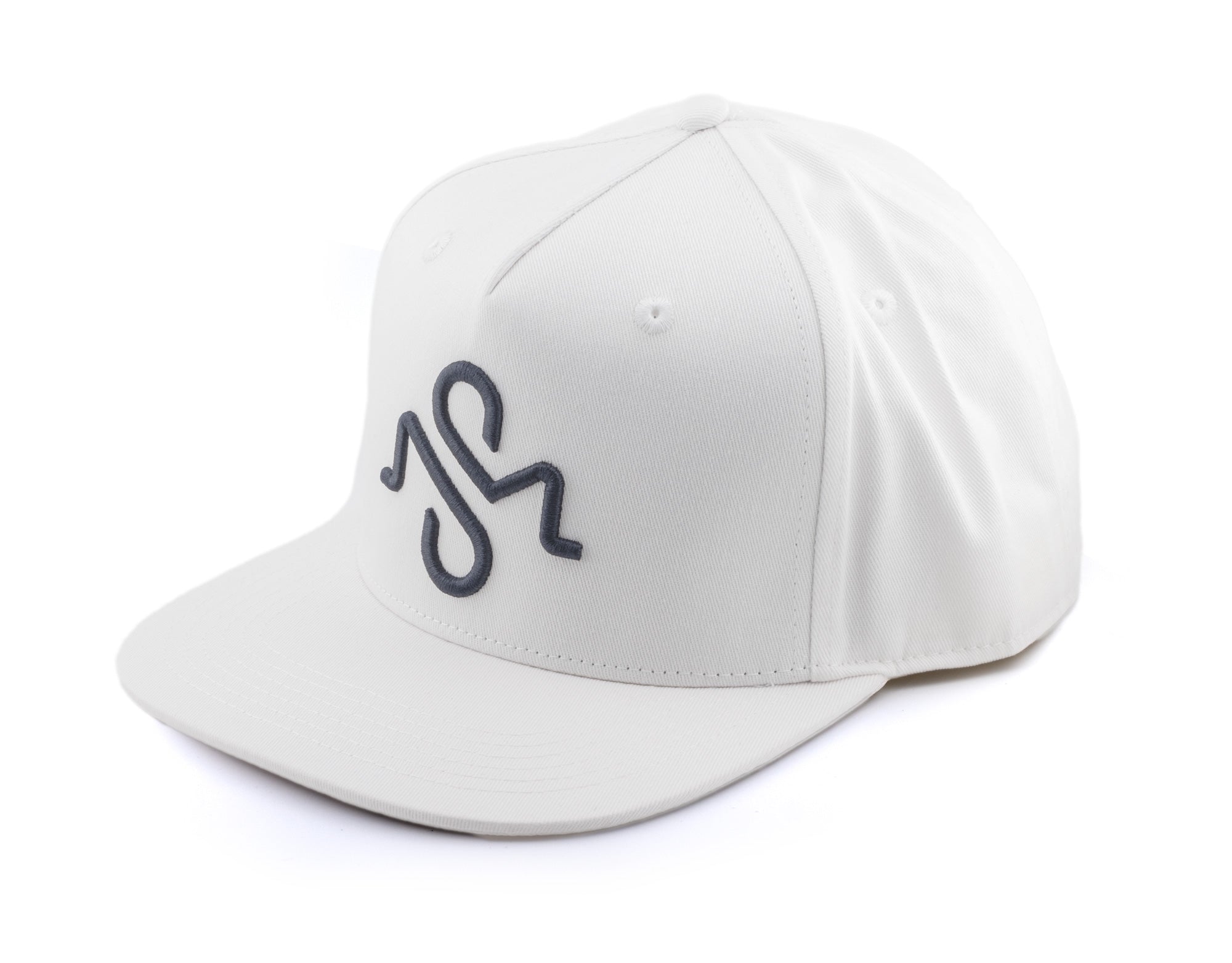 White Flat Bill Baseball Hat