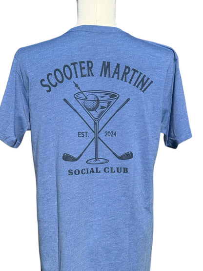 Scooter Martini Social Club T-Shirt - Royal Blue