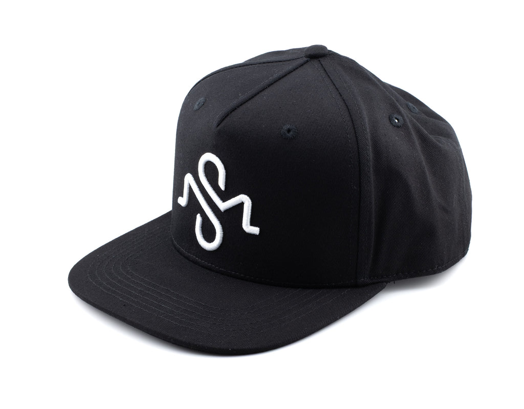 Flat Bill Baseball Hat - Black
