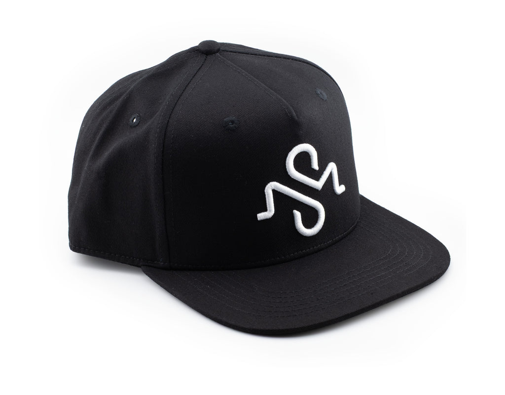 Flat Bill Baseball Hat - Black