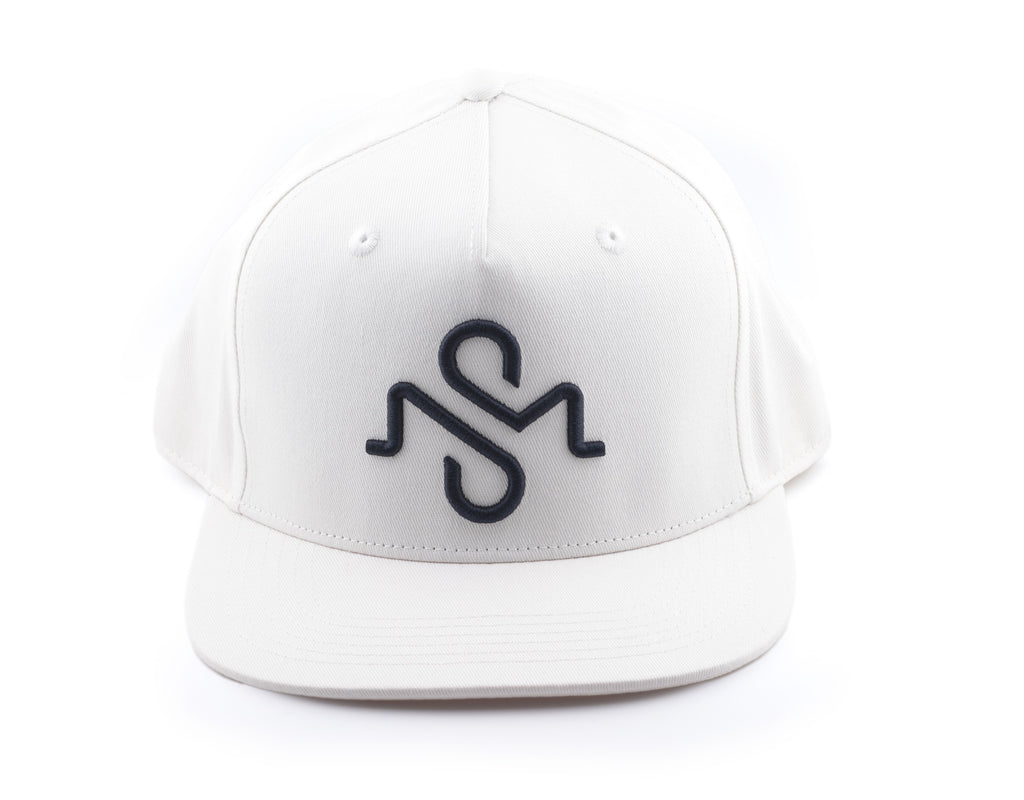 Flat Bill Baseball Hat - White