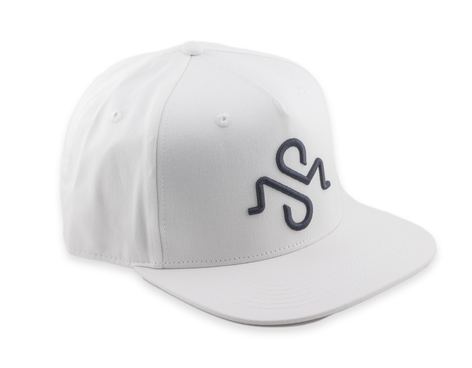 White Flat Bill Baseball Hat