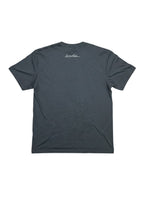 Scooter Martini vintage navy tri-blend crew neck t-shirt with signature white script logo on the back